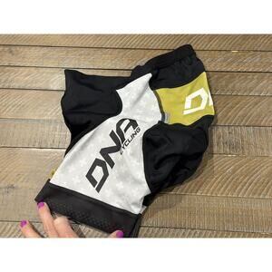 DNA Cycling Shorts Black/White/Olive Green Nylon Italy - Women’s S